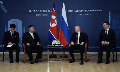 Russia’s President Putin and North Korea’s leader Kim meet in Amur region.