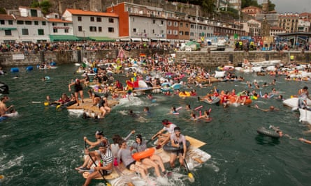 Revellers at the Al Abordaje event, during the San Sebastián’s ‘Great Week’ festival.