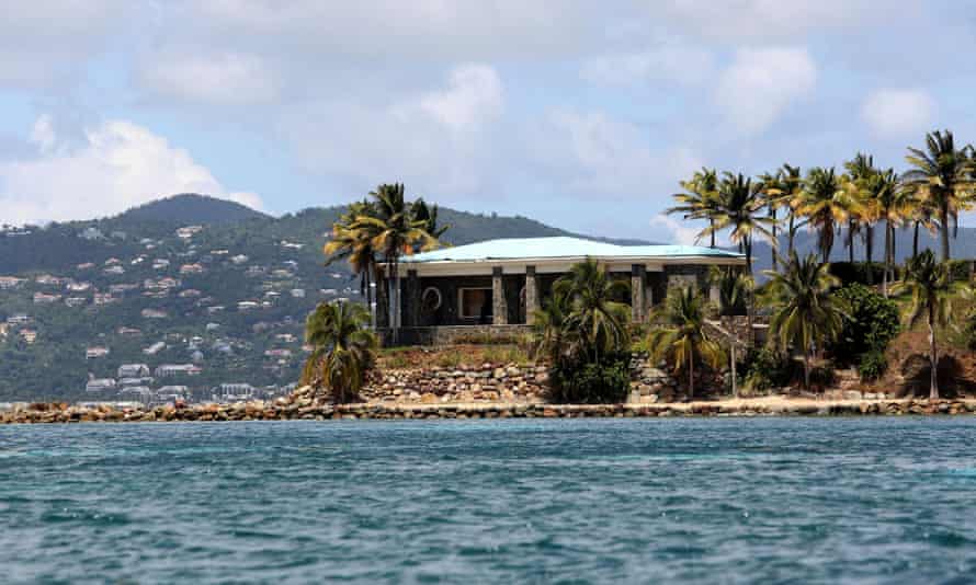 A view of Jeffrey Epstein’s property on Little St James Island, with St John Island is the background.