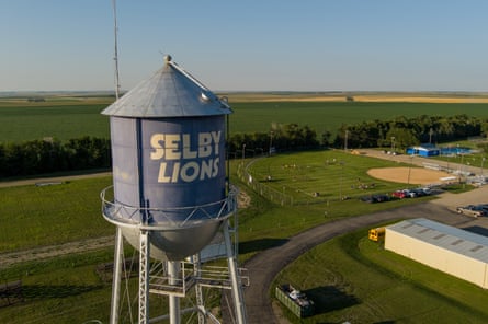 a view of a water tower