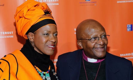 Mpho Tutu with her father, Desmond Tutu in New York in 2014.