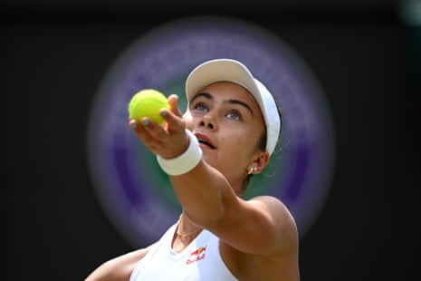 Iva Jovic of United States serves against Jessica Pegula of United States.