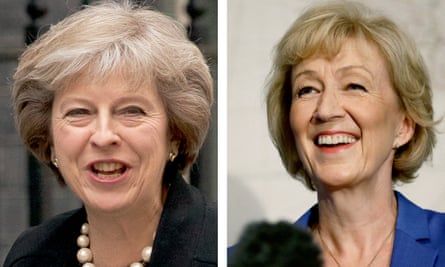 Theresa May, left, and Andrea Leadsom.