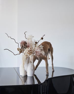 Flower arrangement by That Flower Shop. Love Handles vase in natural speckle deigned by Anissa Kermiche for The Conran Shop
Thanks to Barley, Johnathon, Luna, Riley, Rufus and Sonic. Stylist’s assistants: India Jackson, Paula May Evans. Photographer’s assistant: Zosia Chmielecka