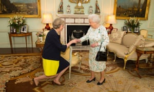 Theresa May meets the Queen in Buckingham Palace to ‘kiss hands’.