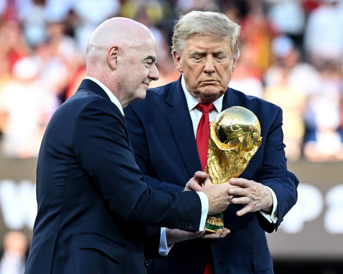 Donald Trump says it would be a ‘terrible mistake’ to replace Fifa’s Gianni Infantino — image supplied by The Guardian Sport's feed