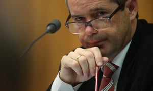 Senator Stephen Conroy at Senate estimates.
