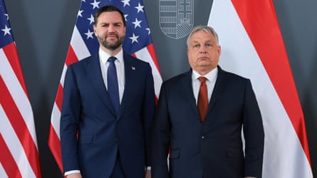 JD Vance (left) and Viktor Orbán