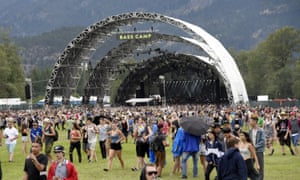 One of the two stages at last year’s Pemberton music festival.