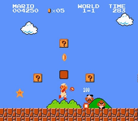 Super Mario Bros, released in 1985 on the Nintendo Entertainment System, or NES.