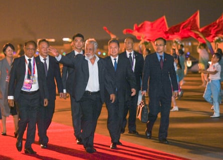 Xanana Gusmao of Timor Leste arrives in Hangzhou.