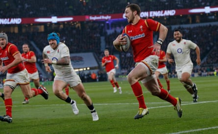 North on the charge against England during their Six Nations clash with Wales at Twickenham in 2016
