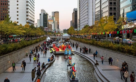 Lantern Festival held annually along the Cheonggyecheon Stream, Seoul.
