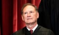 Samuel Alito poses during a group photo of the justices at the supreme court in Washington DC on 23 April 2021.