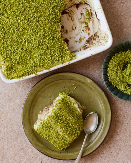 Nicola Lamb’s pistachio tiramisu.