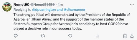 A pro-Azerbaijan post on X.