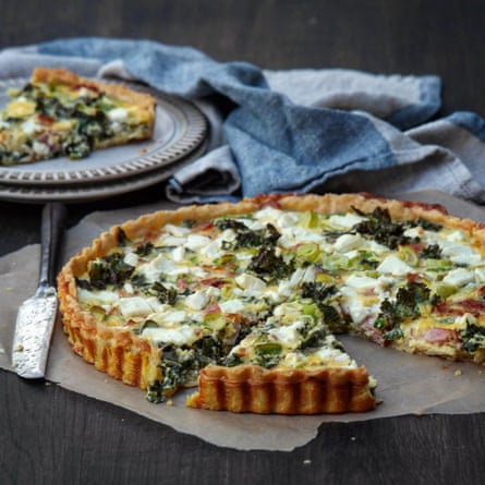Kale and bacon quiche