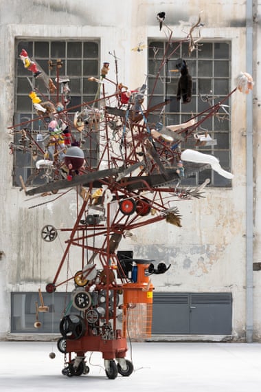 British artist Michael Landy’s Credit Card Destroying Machine, 2010, at the Dream On show in Athens.