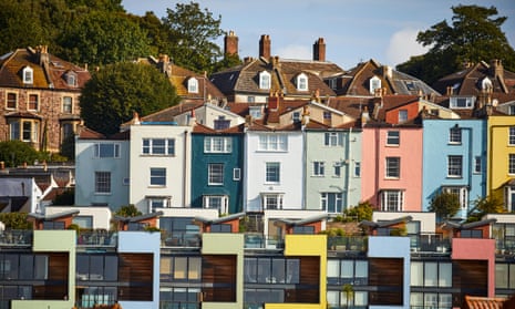 Coloured houses in Bristol