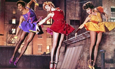 Chita Rivera, right, with Shirley MacLaine, centre, and Paula Kelly in Sweet Charity.