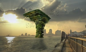 An artists' rendering of the Sea Tree project - a structure to attract fish and other wildlife to an area.