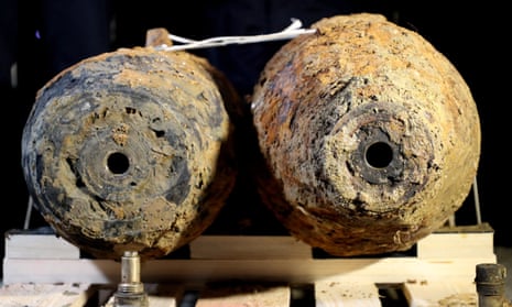 Second world war bombs recovered in Germany in 2020.