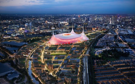 A render of the new Manchester United stadium