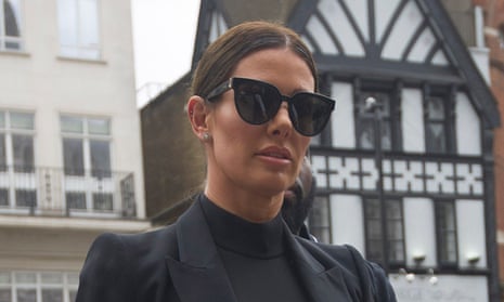 Rebekah Vardy arrives at the high court for the second day of the ‘Wagatha Christie’ trial.