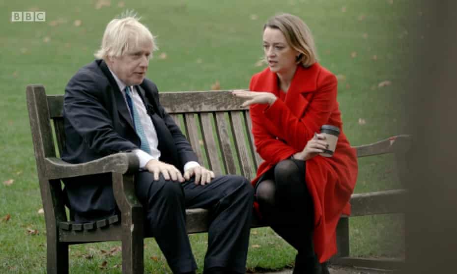 Bench of 1,000 memes: Boris Johnson and Laura Kuenssberg.
