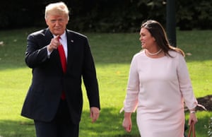 Sanders walking with Trump