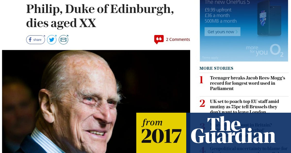 Daily Telegraph wrongly announces Duke of Edinburgh's death