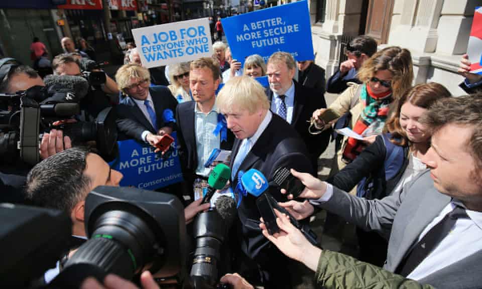 Boris Johnson on the campaign trail in 2015 with Craig Mackinlay