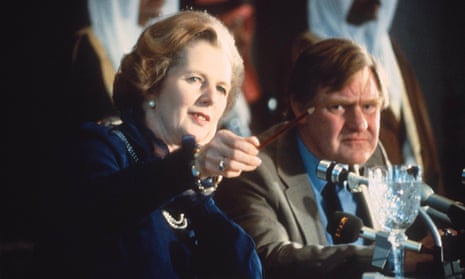 Bernard Ingham and Margaret Thatcher in 1986. He claimed an immediate rapport with Thatcher, sharing her wish to shake Britain out of decline and curb the influence of trade unions.