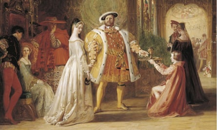 Peinture de la première rencontre d'Henri VIII et d'Anne Boleyn, 1835 par Daniel Maclise