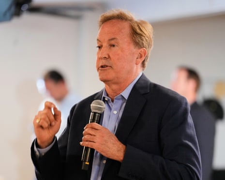 Texas attorney general Ken Paxton addresses supporters during a campaign stop in Waco on Monday.