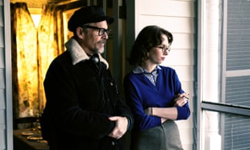 Ethan Hawke, left, and his daughter, actor Maya Hawke, on the set of Wildcat.
