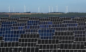 A solar plant in El Bonillo, Albacete province, Spain.