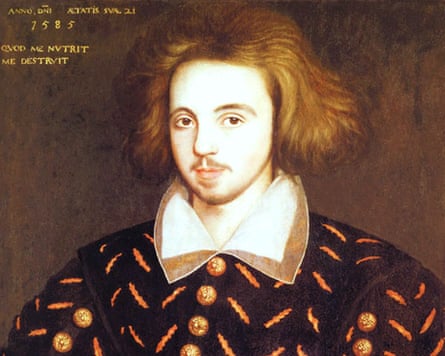 A portrait thought to be of Christopher Marlowe.