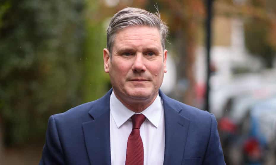 Keir Starmer was driving to his tailor and dry cleaners when his car collided with a cyclist. 