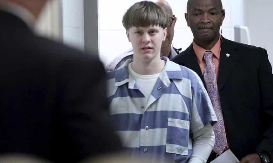 Dylann Roof is sentenced in court in April 2017.