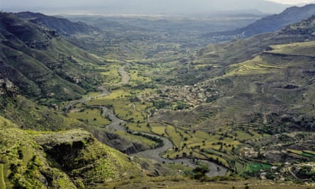 Mountains and farmland near the southern city of Ta’izz