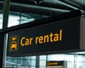 Car rental sign