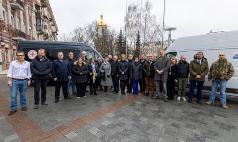 A group of MPs delivering aid to Ukraine.