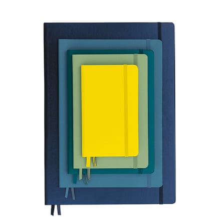A stack of different coloured and sized Leuchtturm 1917 notebooks