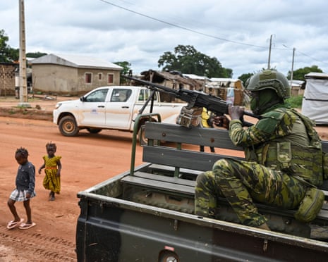 Ivorian soldiers patrolling on the back of a pick-up truck in Tougbo in the north-east near Burkina Faso's border last October.