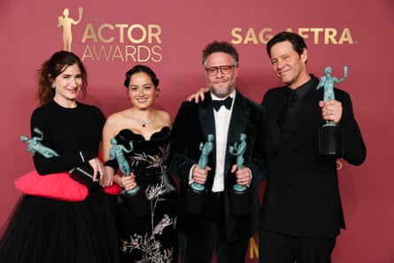 The Studio’s Kathryn Hahn, Chase Sui Wonders, Seth Rogen and Ike Barinholtz