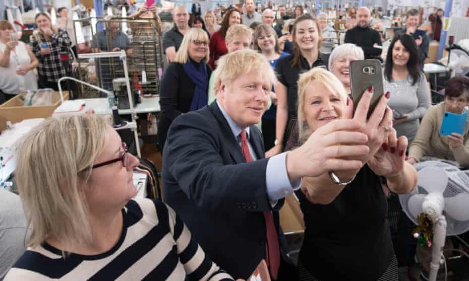 Boris Johnson campaigning in Derbyshire.