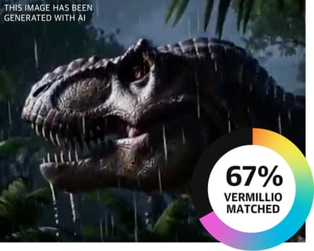 Image of a T-Rex created by Google AI
