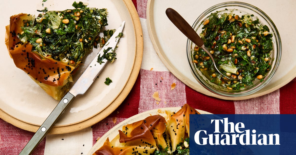 Meera Sodha's recipe for spinach and feta galette with lemon and pine nut salsa | Meera Sodha recipes