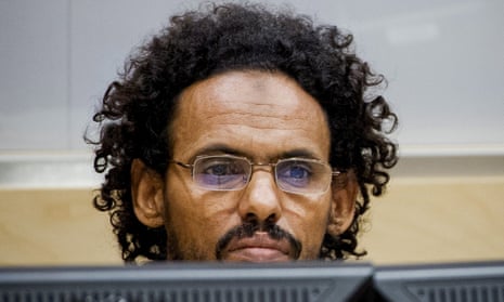 Ahmad al-Faqi al-Mahdi in the courtroom of the International Criminal Court in The Hague.